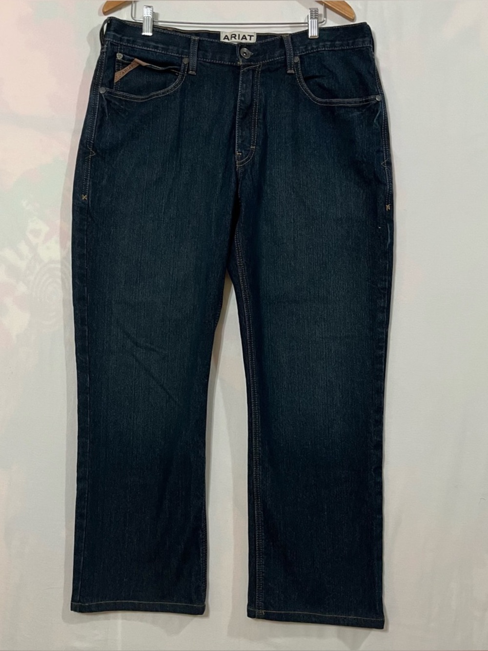Ariat M4 Pro Series Ray Boot Jean Mens 36x34 Dark Wash Relaxed Boot Cut Western - Picture 2 of 12